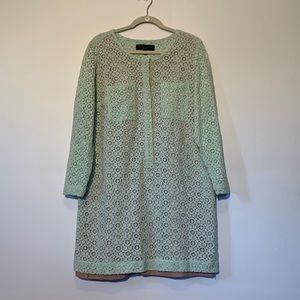 Victoria Beckham Mint Green Lace Dress 1X